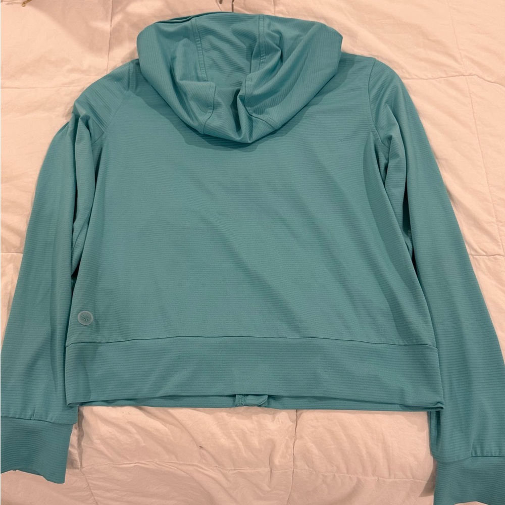 Athleta Green Cropped Boxy Long Sleeve Hoodie